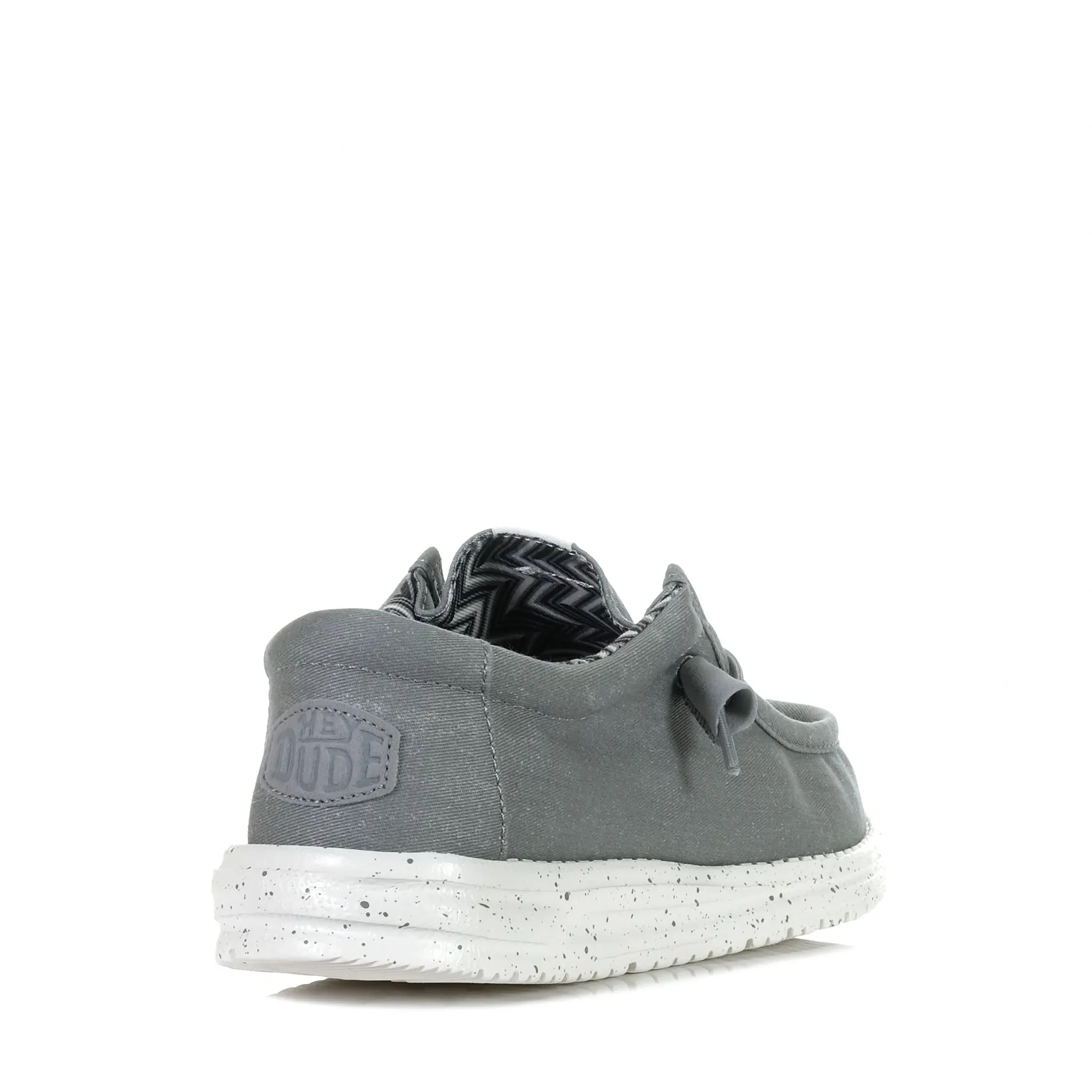 Hey Dude Chaussures Wally Toile Élastique Gris Clair pour Homme