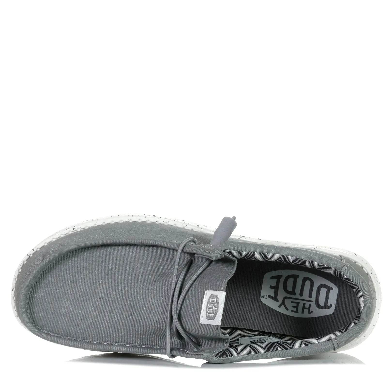 Hey Dude Chaussures Wally Toile Élastique Gris Clair pour Homme