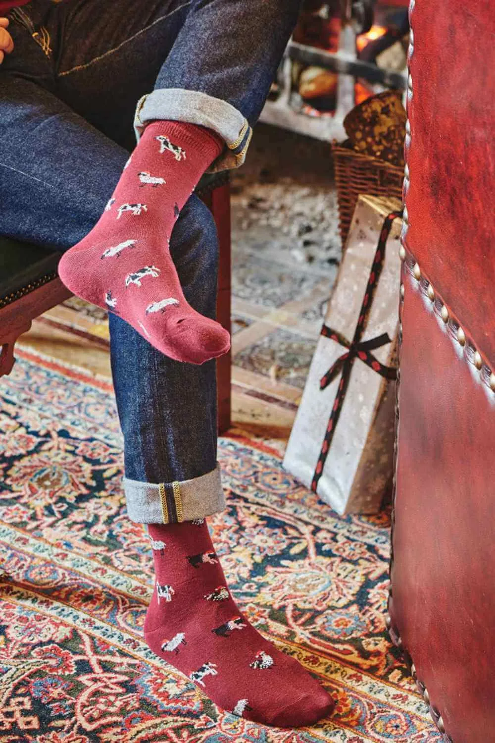 HJ Hall Animaux dans des Chapeaux de Noël Chaussettes en Coton Riche Accessoires HJ