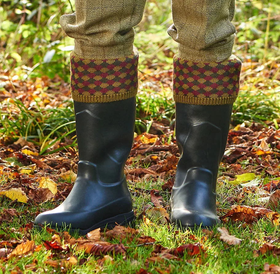 Chaussette de chasse HJ Hall Hadleigh en laine mérinos | Haut à motifs HJ Accessories
