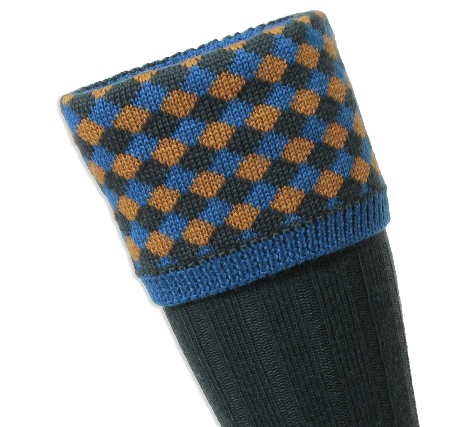 Chaussette de chasse HJ Hall Hadleigh en laine mérinos | Haut à motifs HJ Accessories