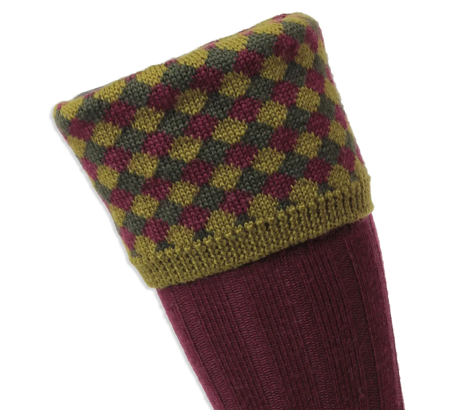Chaussette de chasse HJ Hall Hadleigh en laine mérinos | Haut à motifs HJ Accessories