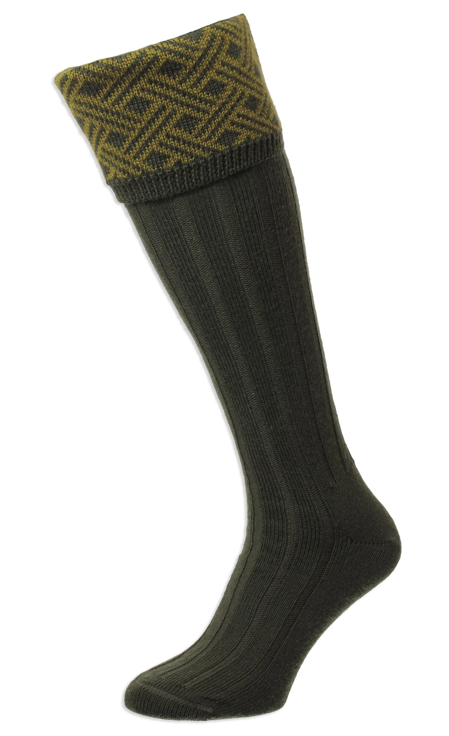 Chaussettes de chasse HJ Hall Langton en laine mérinos | Accessoires HJ à motif treillis