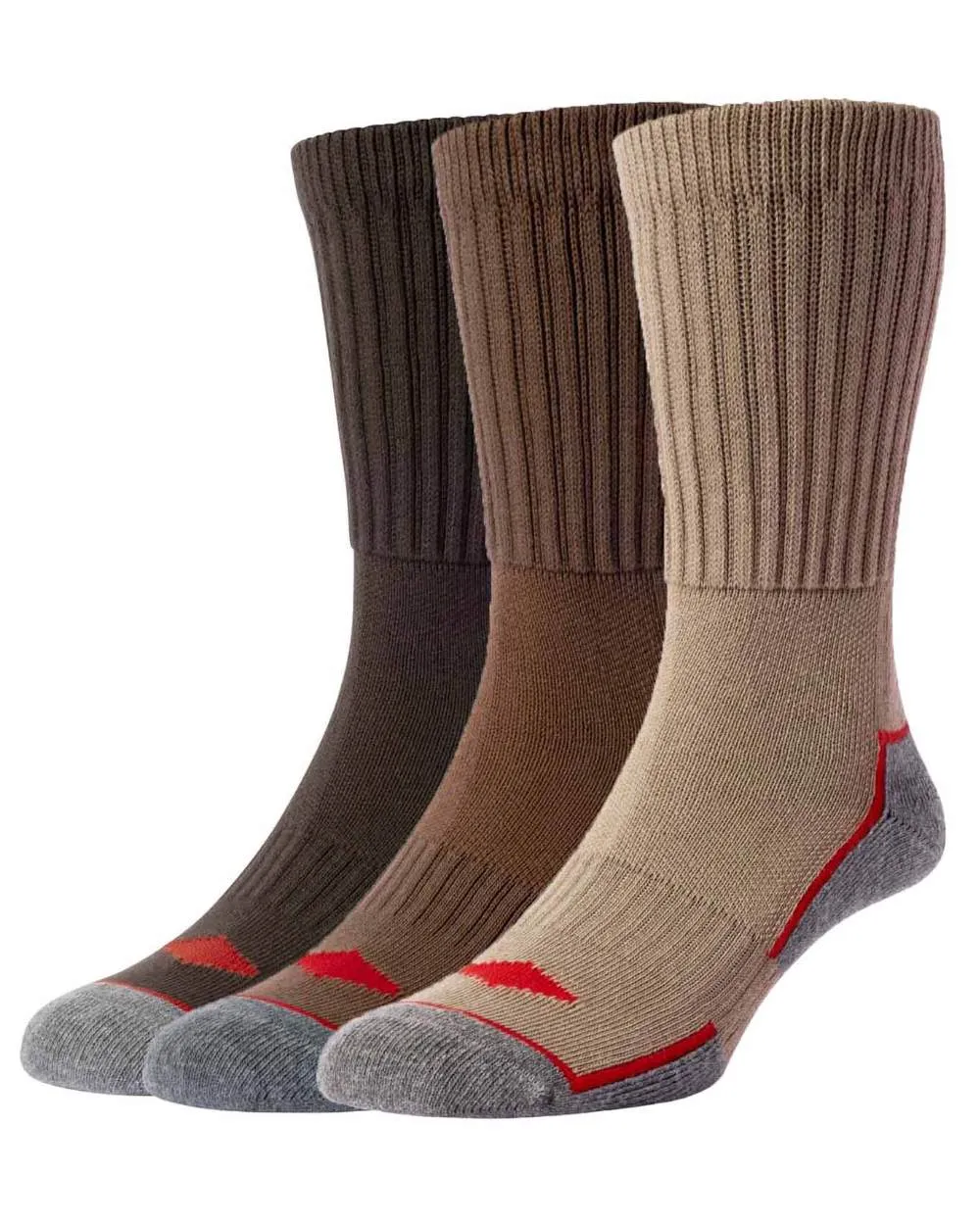 HJ Hall Chaussettes de Travail Confortables en Coton Long Triple Pack Accessoires HJ