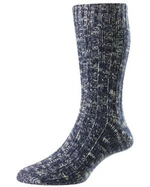 HJ Hall Mens Chunky Knit Wool & Cotton Blend Socks HJ Accessories