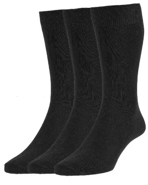 HJ Hall Womens Executive Plain Knit Socks 3 Pair Pack HJ Accessories