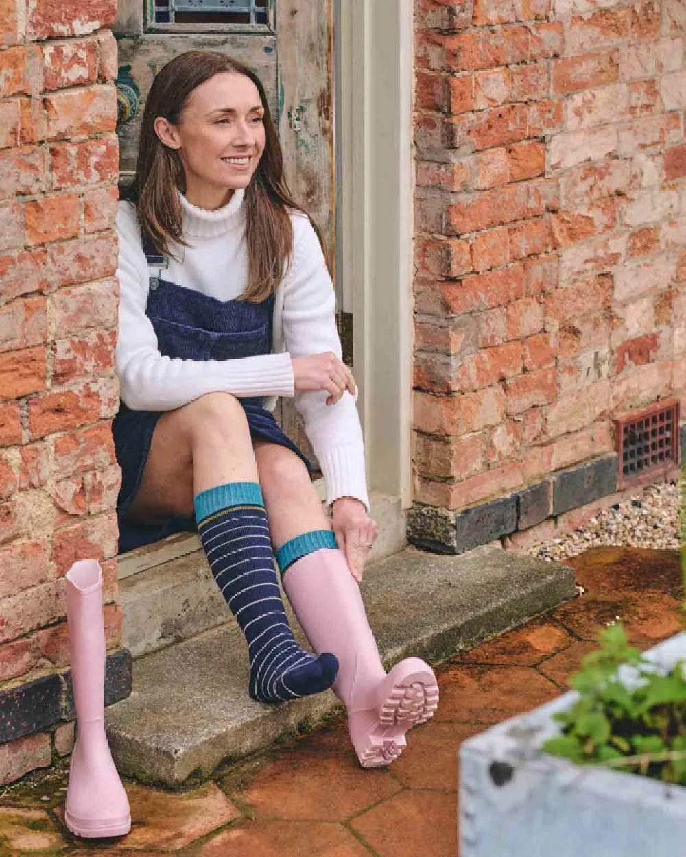Chaussettes de pluie à rayures pour femmes HJ Hall Accessoires