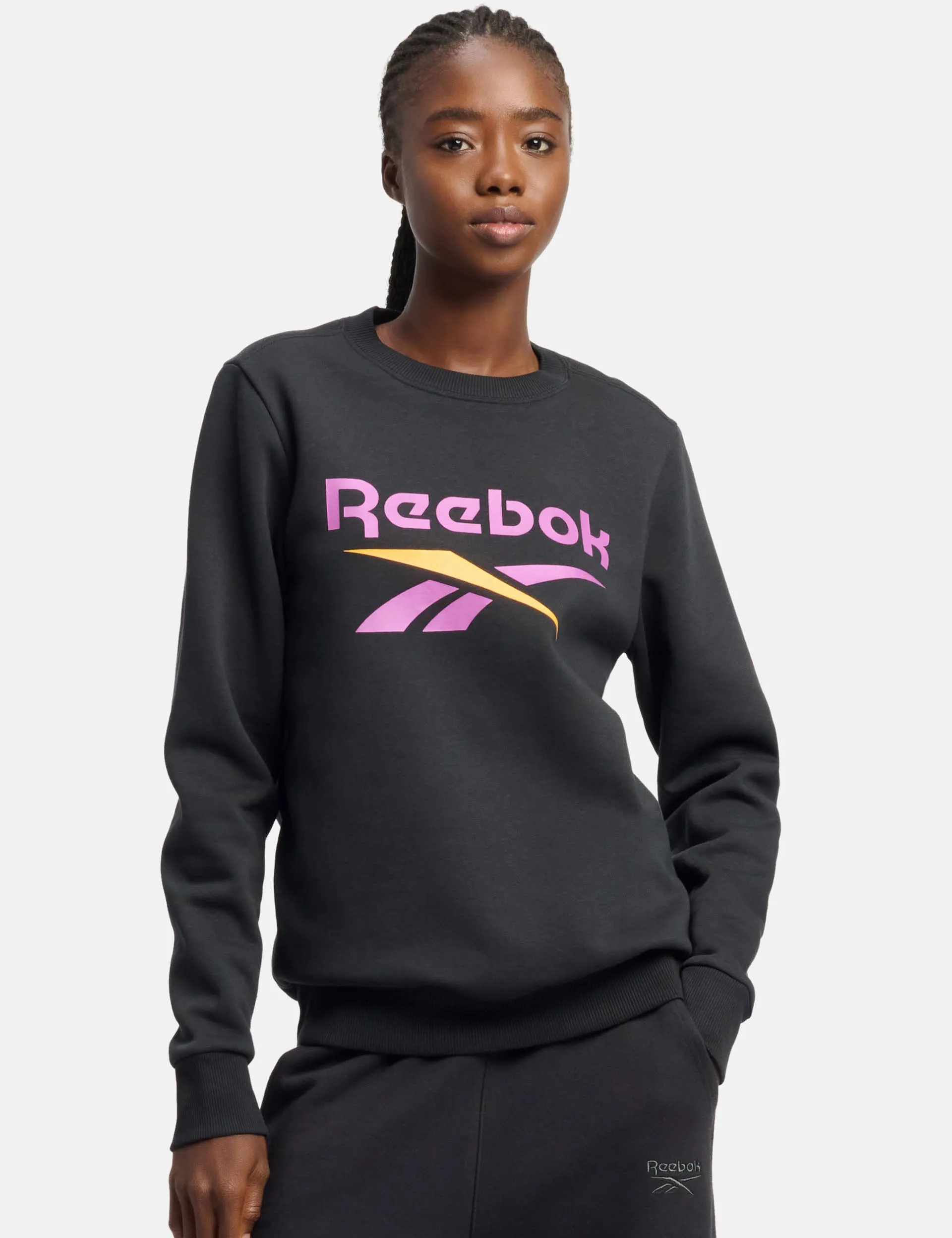 Sweat à capuche Identity Big Logo - Noir/Violet Rave/Ambre électrique