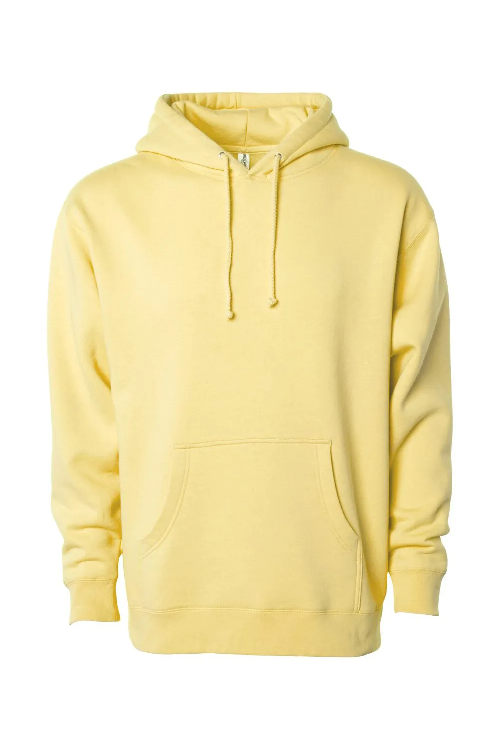 Veste à capuche indépendante pour hommes avec poche kangourou - Jaune clair