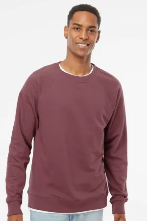 Independent Trading Company Mens Icon Loopback Terry Crewneck Sweatshirt - Port