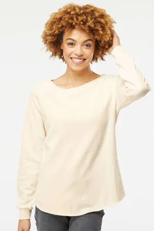 Independent Trading Company Womens California Wave Wash Crewneck Sweatshirt - Bone