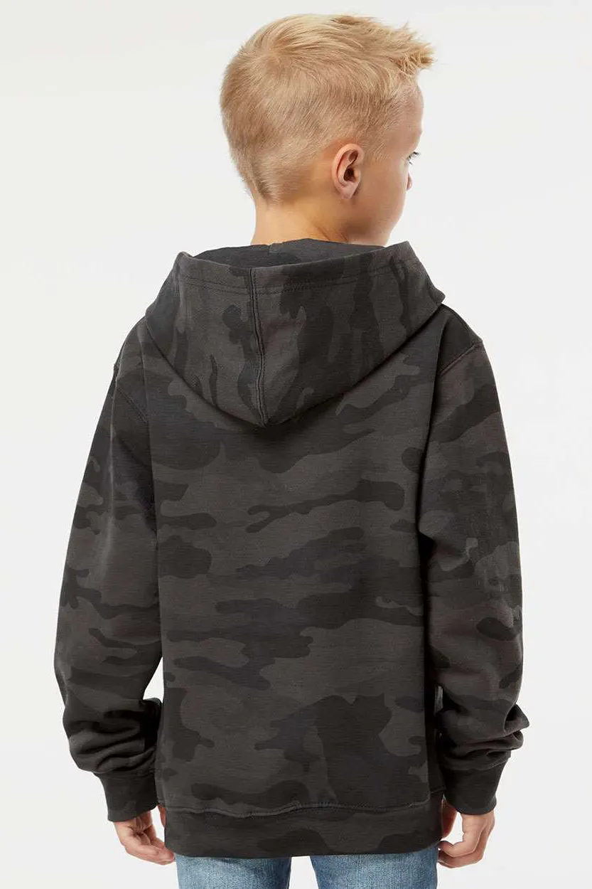Veste à capuche pour jeunes avec poche kangourou - Camouflage noir