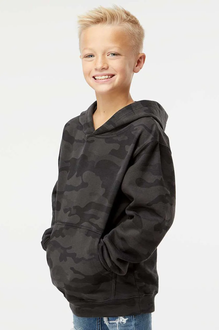 Veste à capuche pour jeunes avec poche kangourou - Camouflage noir