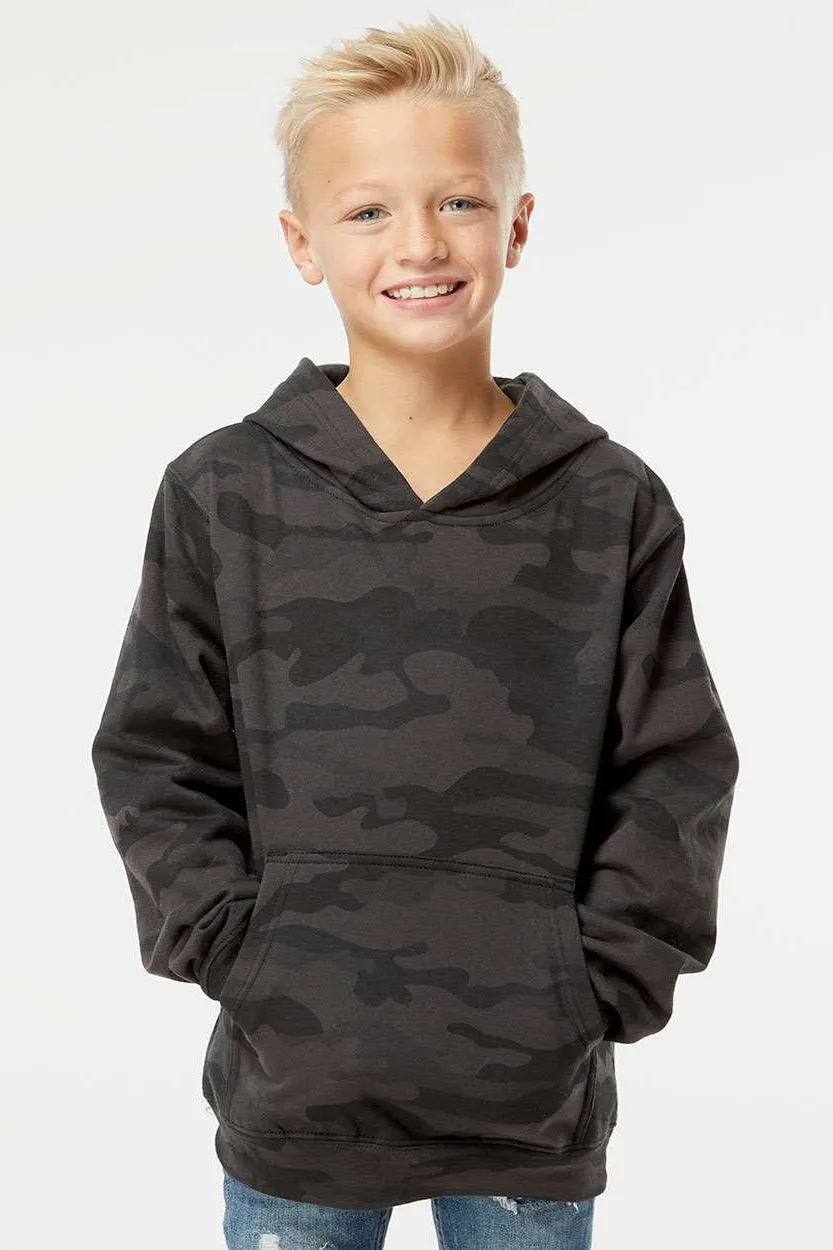 Veste à capuche pour jeunes avec poche kangourou - Camouflage noir