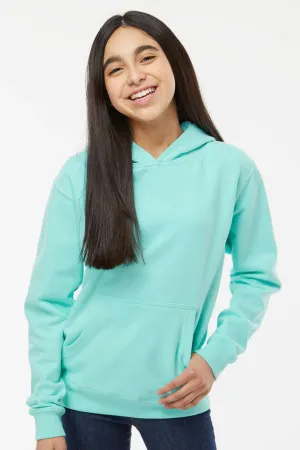 Independent Trading Company Youth Hooded Sweatshirt Hoodie w/ Pouch Pocket - Mint Green