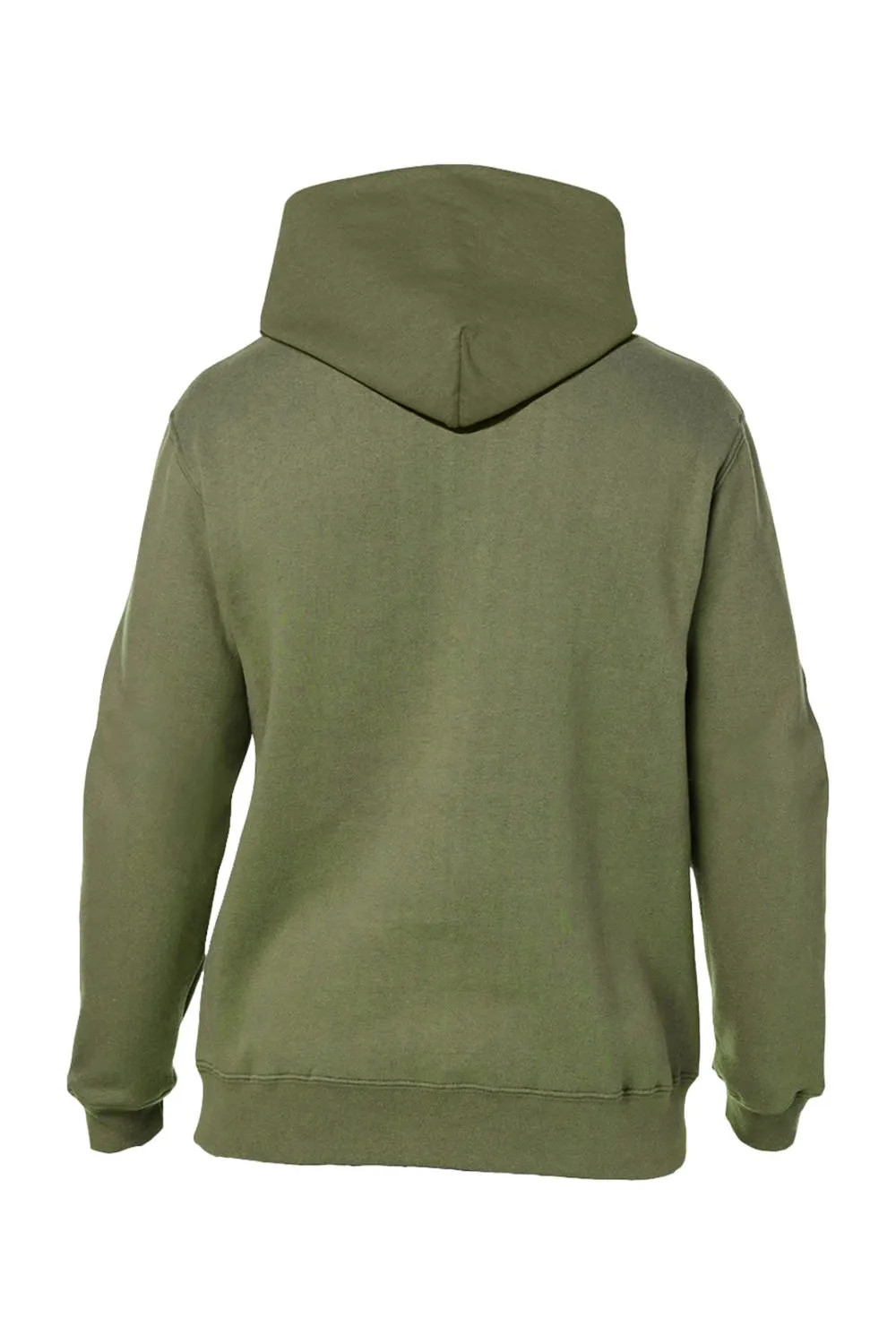 J America Sweat à capuche en polaire premium pour hommes avec poche kangourou - Vert militaire