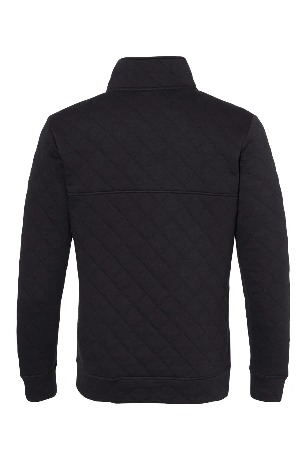 Sweat-shirt à quart de boutonnage matelassé pour hommes J America - Noir