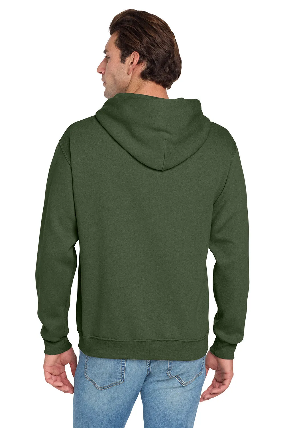 Jerzees Sweat à capuche pour hommes en polaire NuBlend résistante aux boulochages avec poche kangourou - Vert militaire