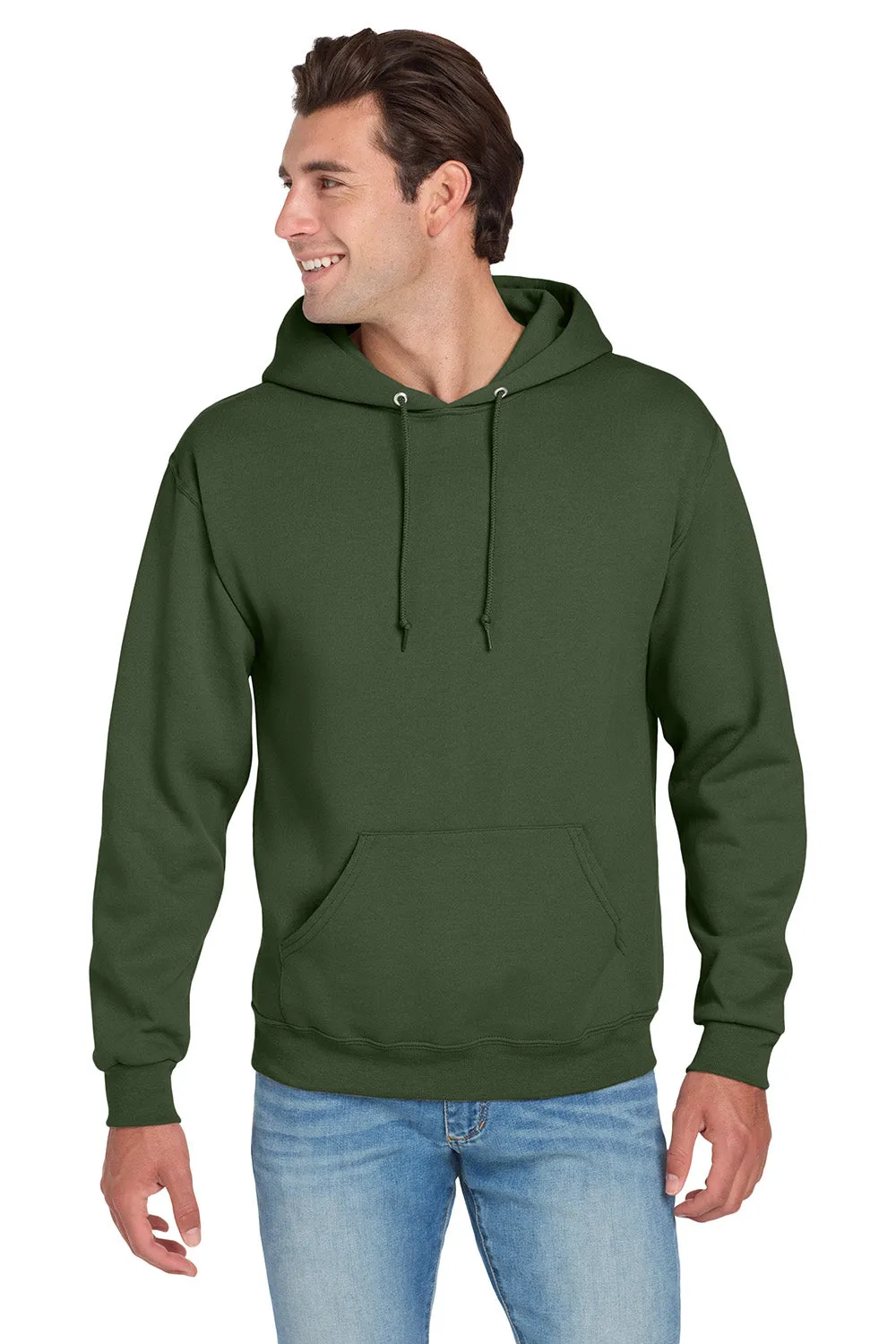Jerzees Sweat à capuche pour hommes en polaire NuBlend résistante aux boulochages avec poche kangourou - Vert militaire