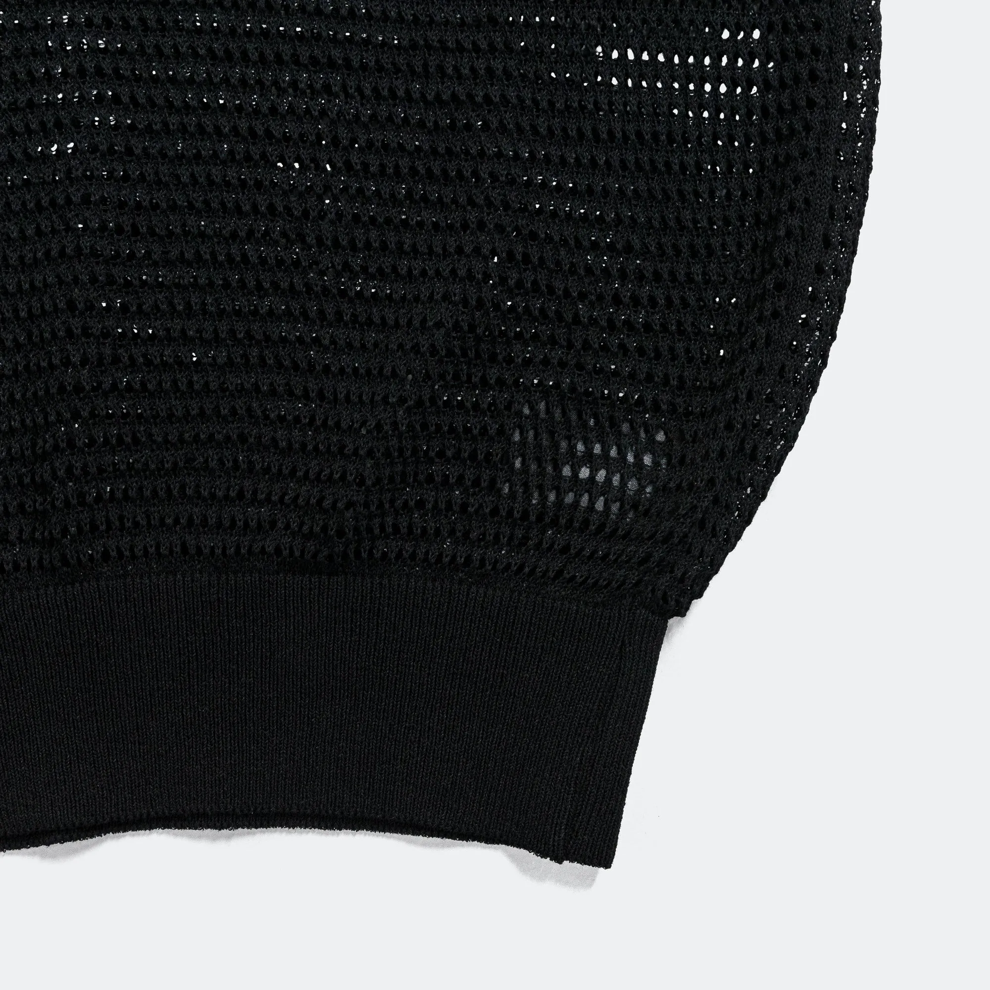 Kapital Clothing Polo en maille 12G CAROL - Noir