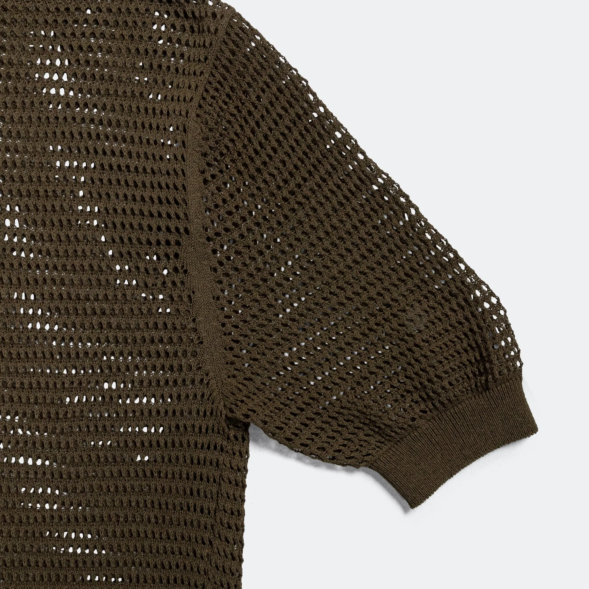 Kapital Clothing Polo en maille 12G CAROL - Kaki