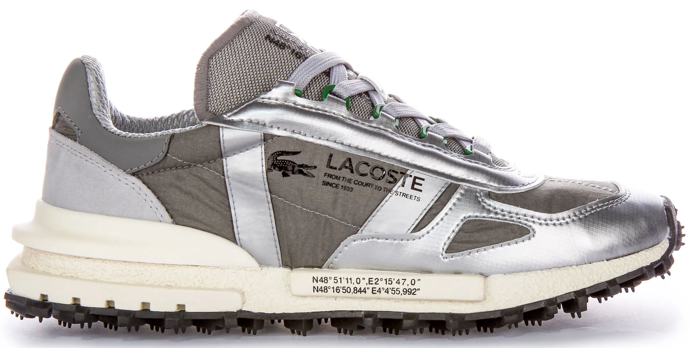 Chaussures Lacoste Elite Active en gris argent pour hommes
