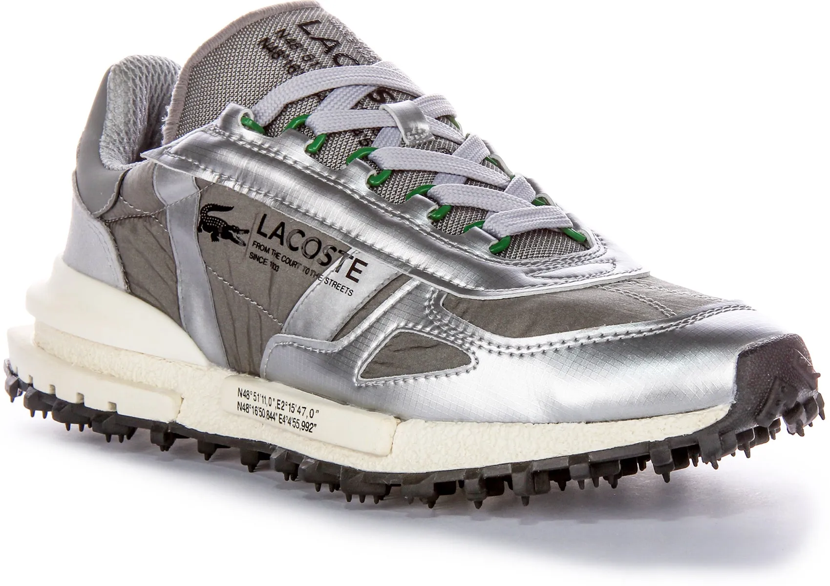 Chaussures Lacoste Elite Active en gris argent pour hommes