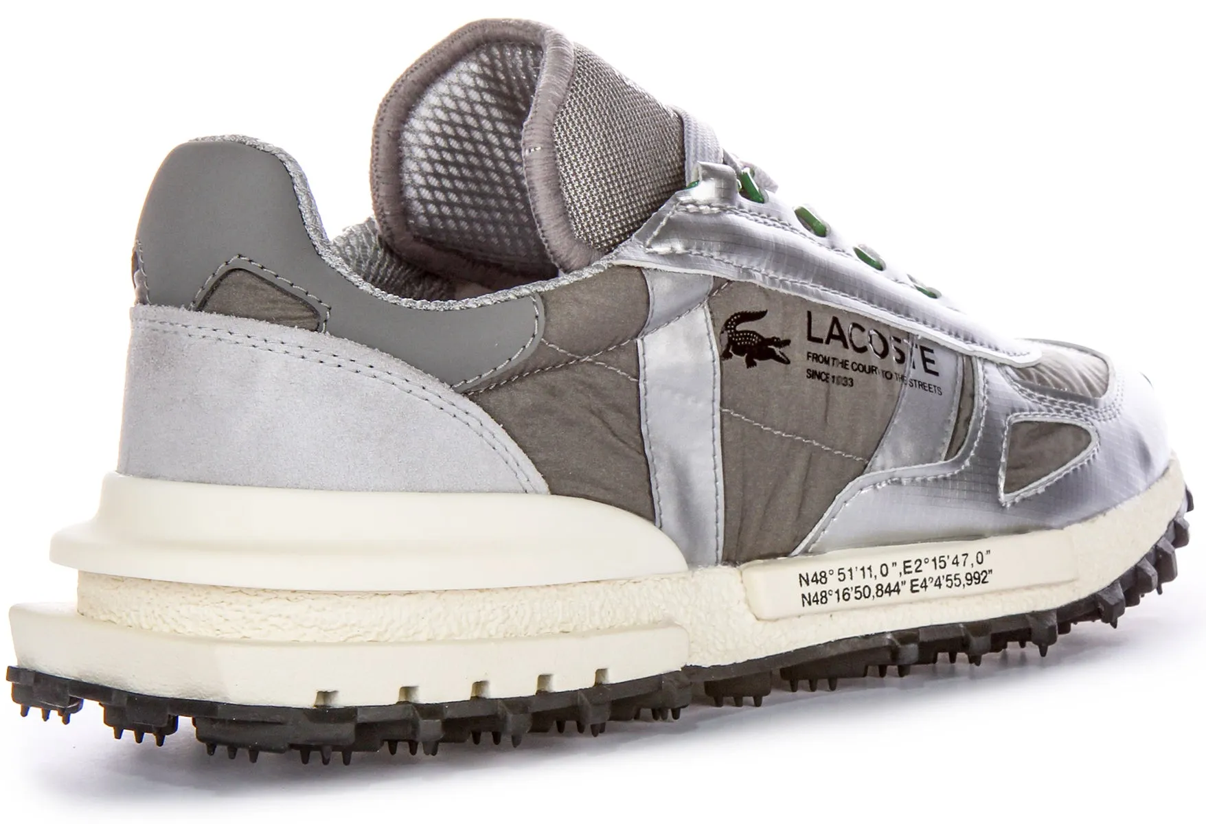 Chaussures Lacoste Elite Active en gris argent pour hommes