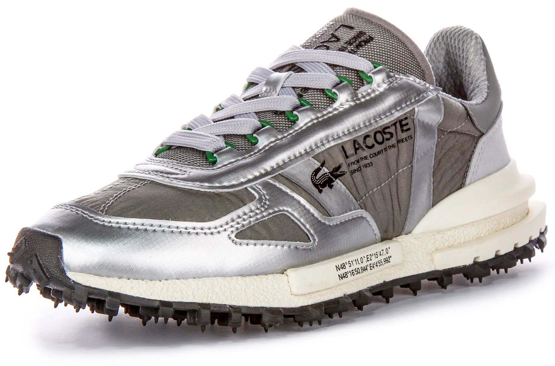 Chaussures Lacoste Elite Active en gris argent pour hommes