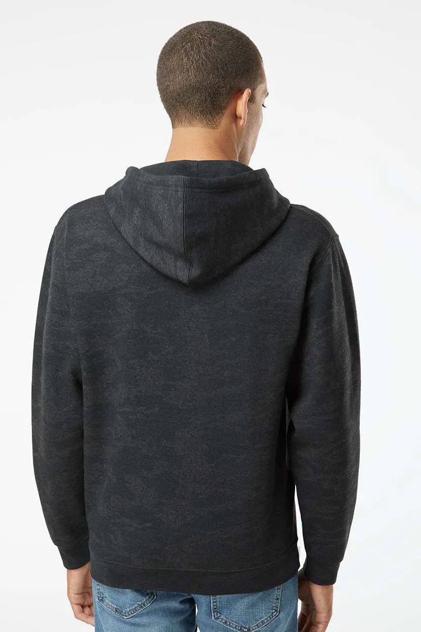 LAT Sweat à capuche en polaire surélevé pour hommes avec poche kangourou - Camouflage tempête