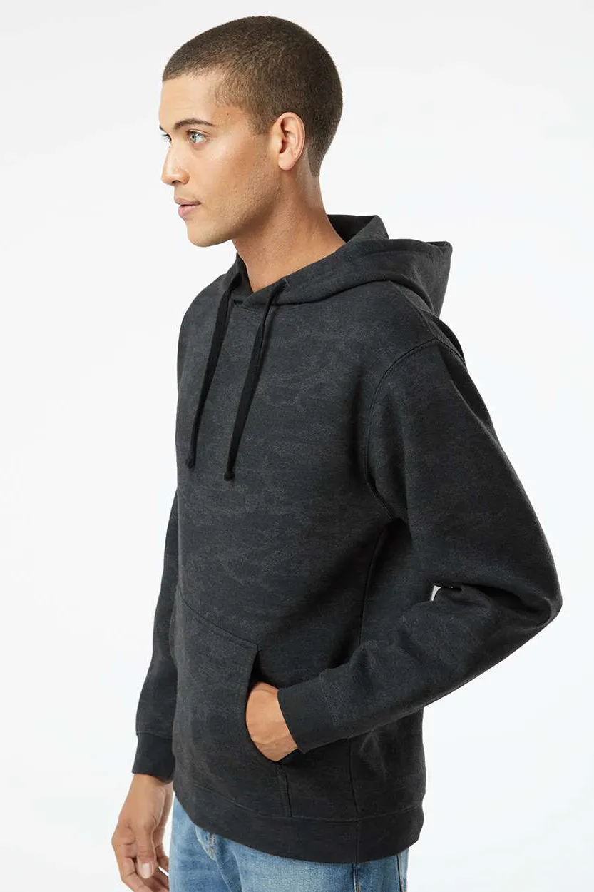 LAT Sweat à capuche en polaire surélevé pour hommes avec poche kangourou - Camouflage tempête