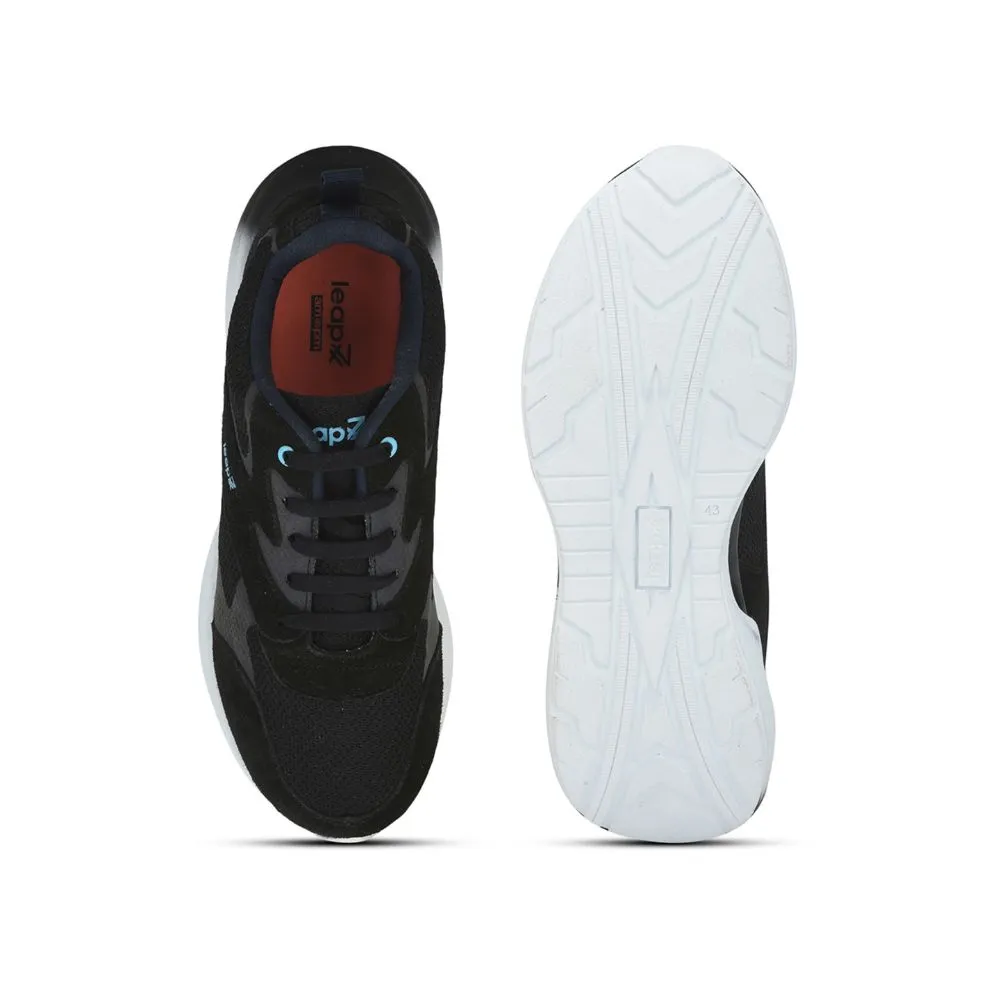 Chaussures décontractées à lacets Leap7x pour hommes (Noir) ARCHER-1 par Liberty