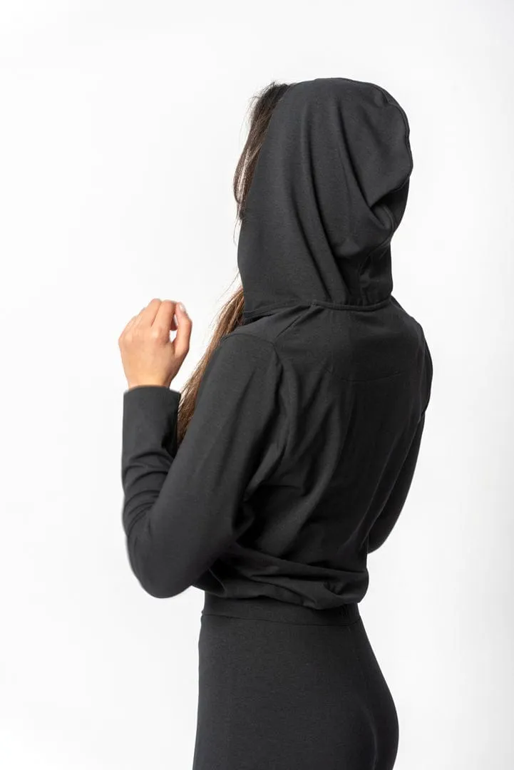 Combinaison à capuche en Lyocell | Noir