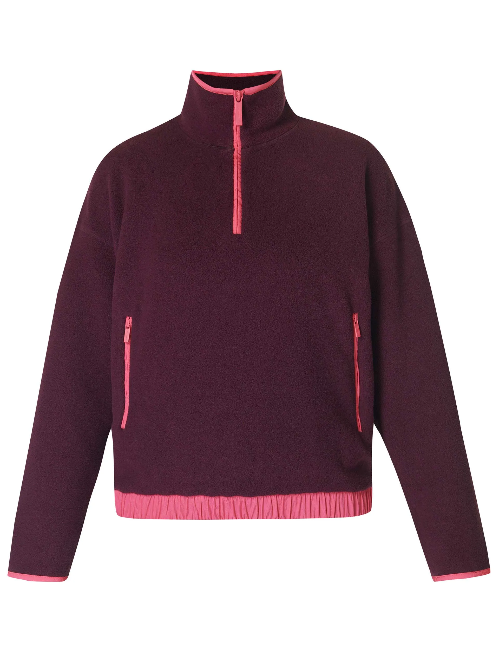 Pull Mallow à demi-zippé - Cerise Violette Minuit