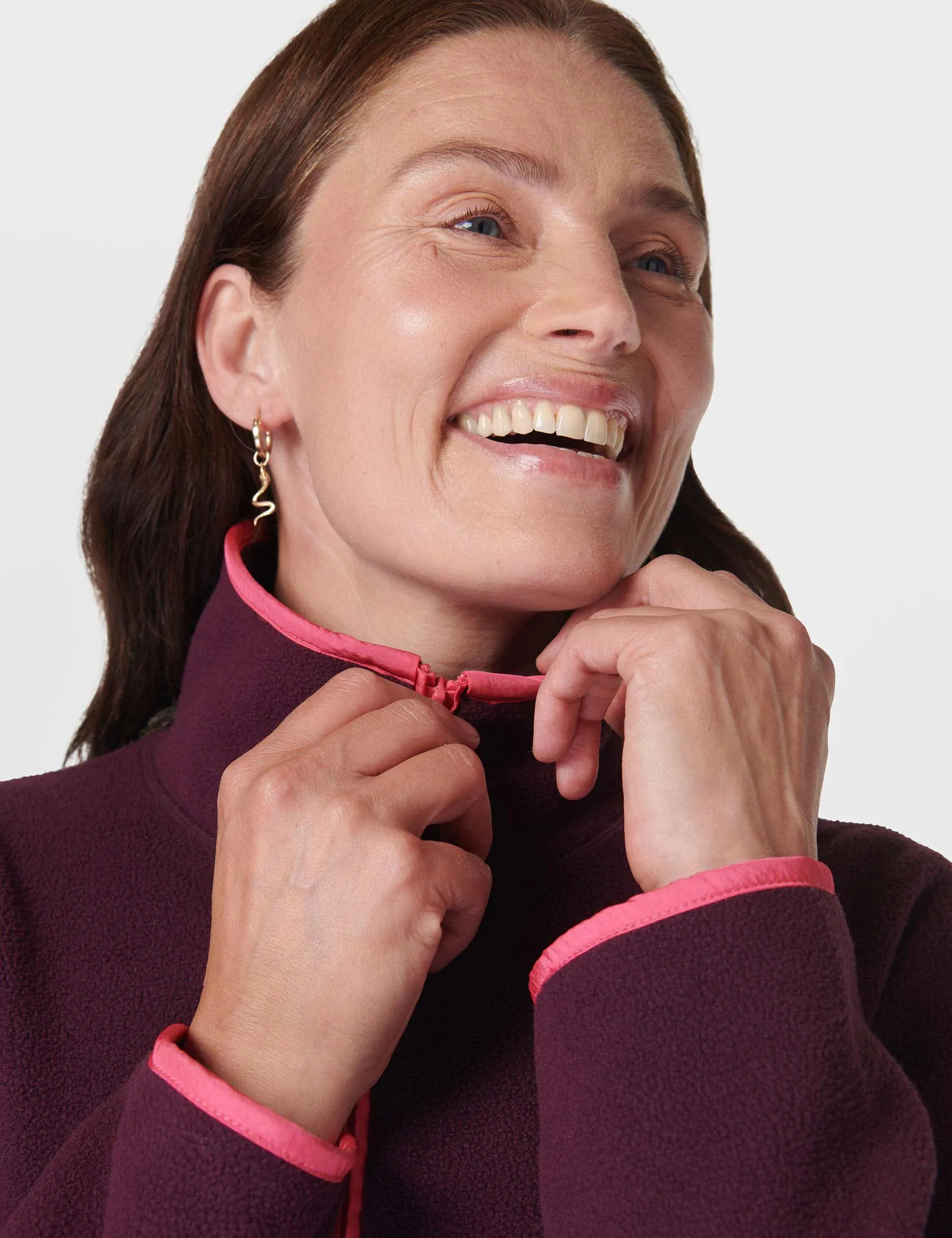 Pull Mallow à demi-zippé - Cerise Violette Minuit