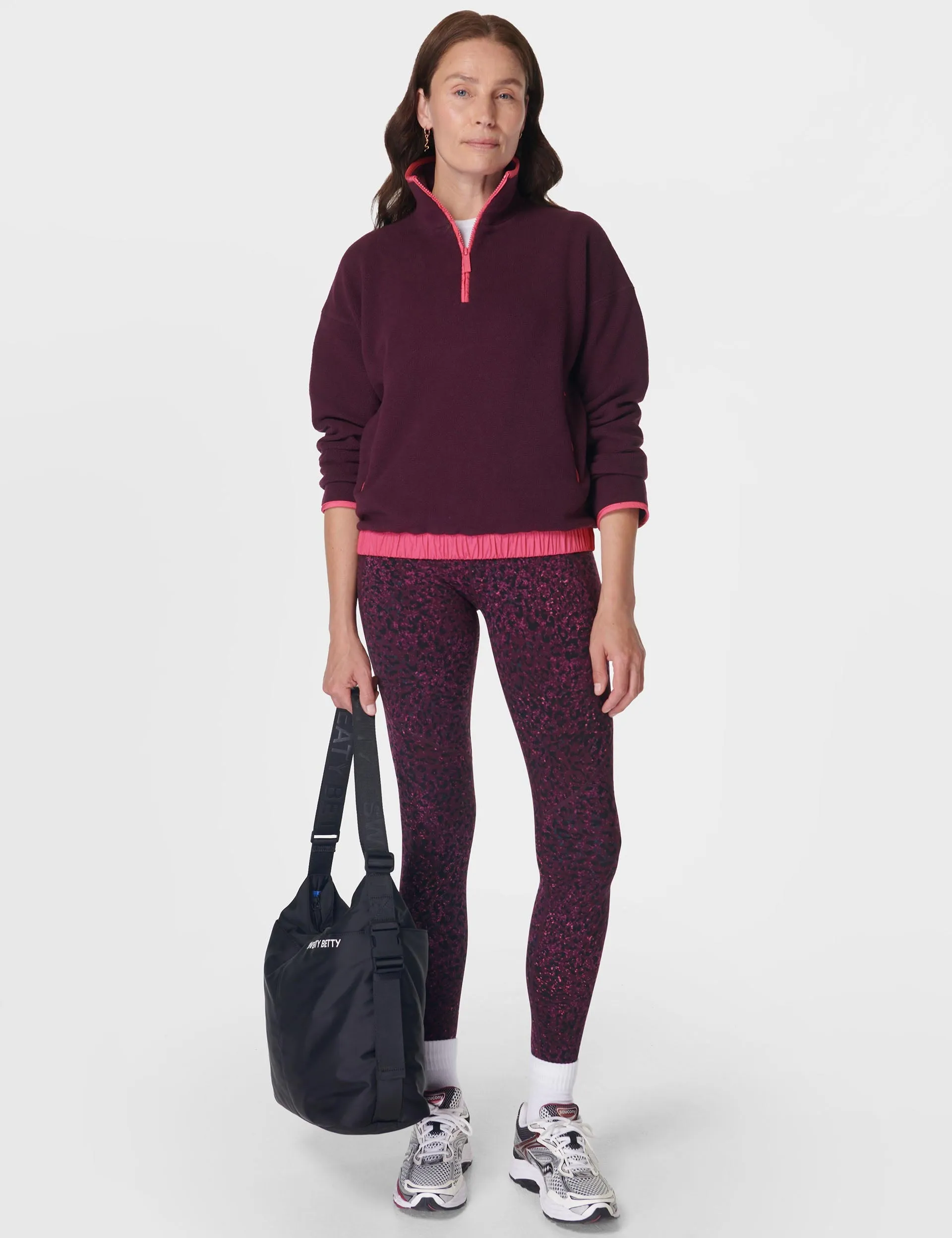 Pull Mallow à demi-zippé - Cerise Violette Minuit