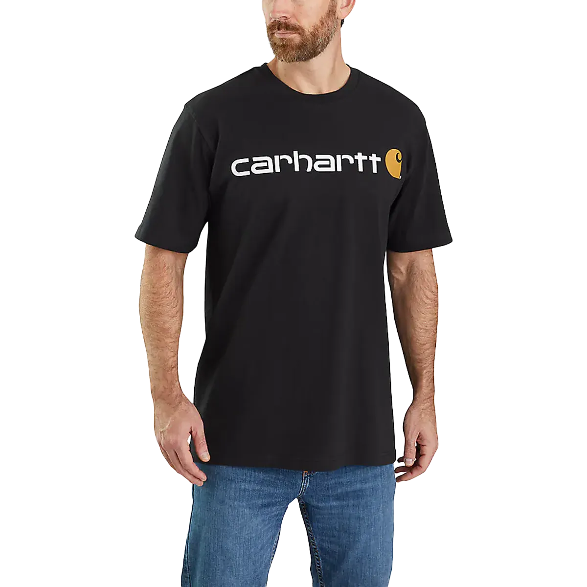 T-shirt graphique à manches courtes avec logo pour homme poids lourd