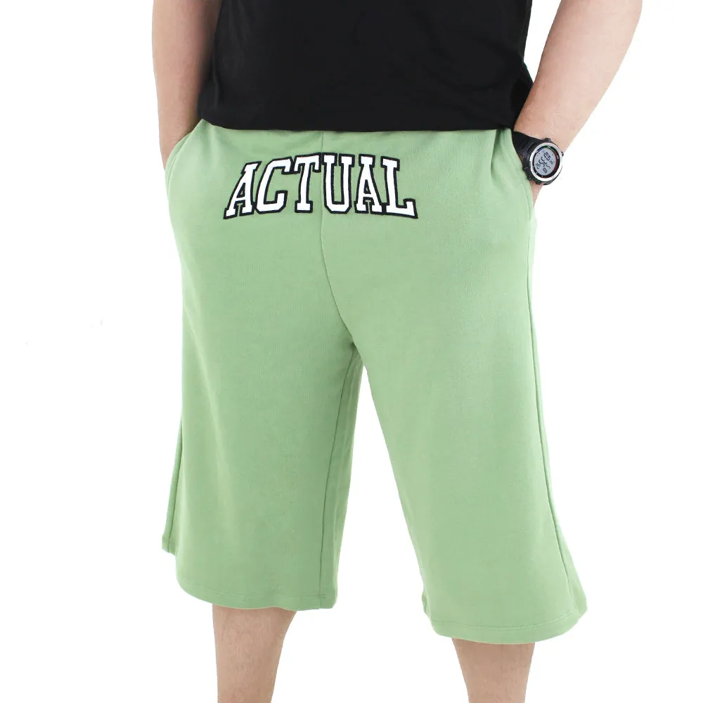 Short en coton oversize pour homme, Pistache