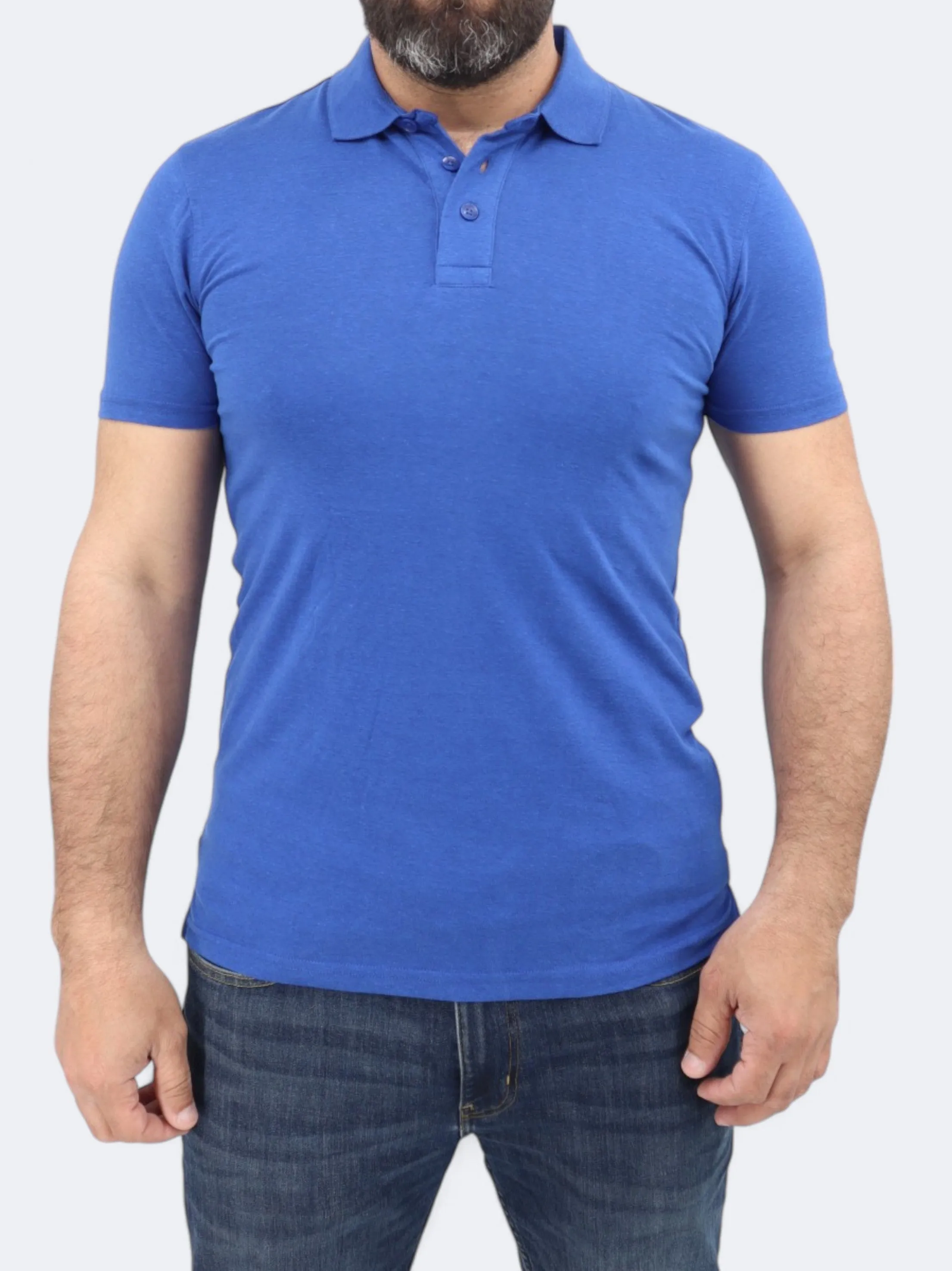 Polo Homme Uni, Bleu