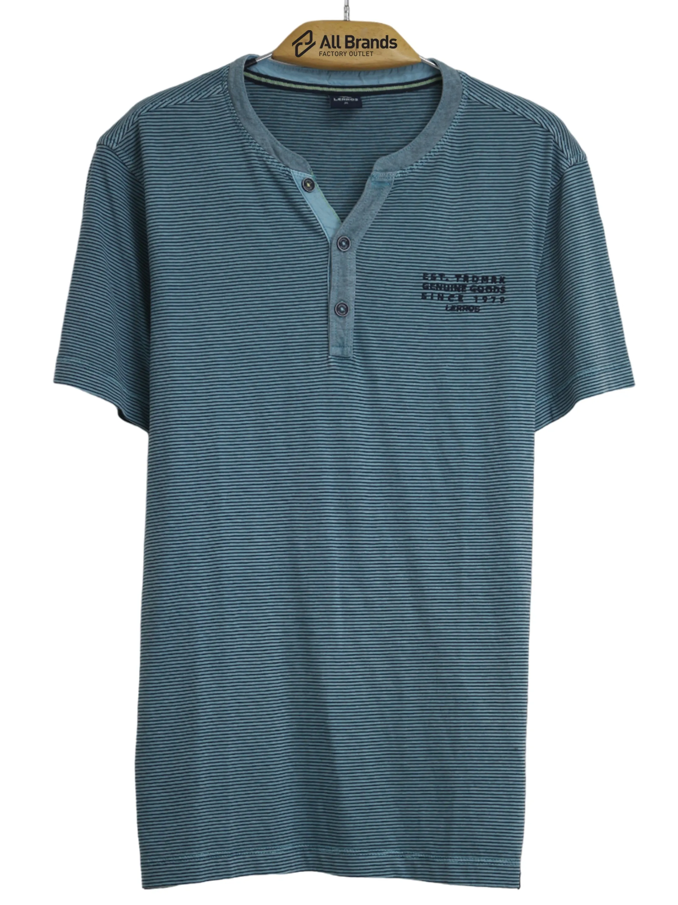 Chemise rayée pour homme, Bleue