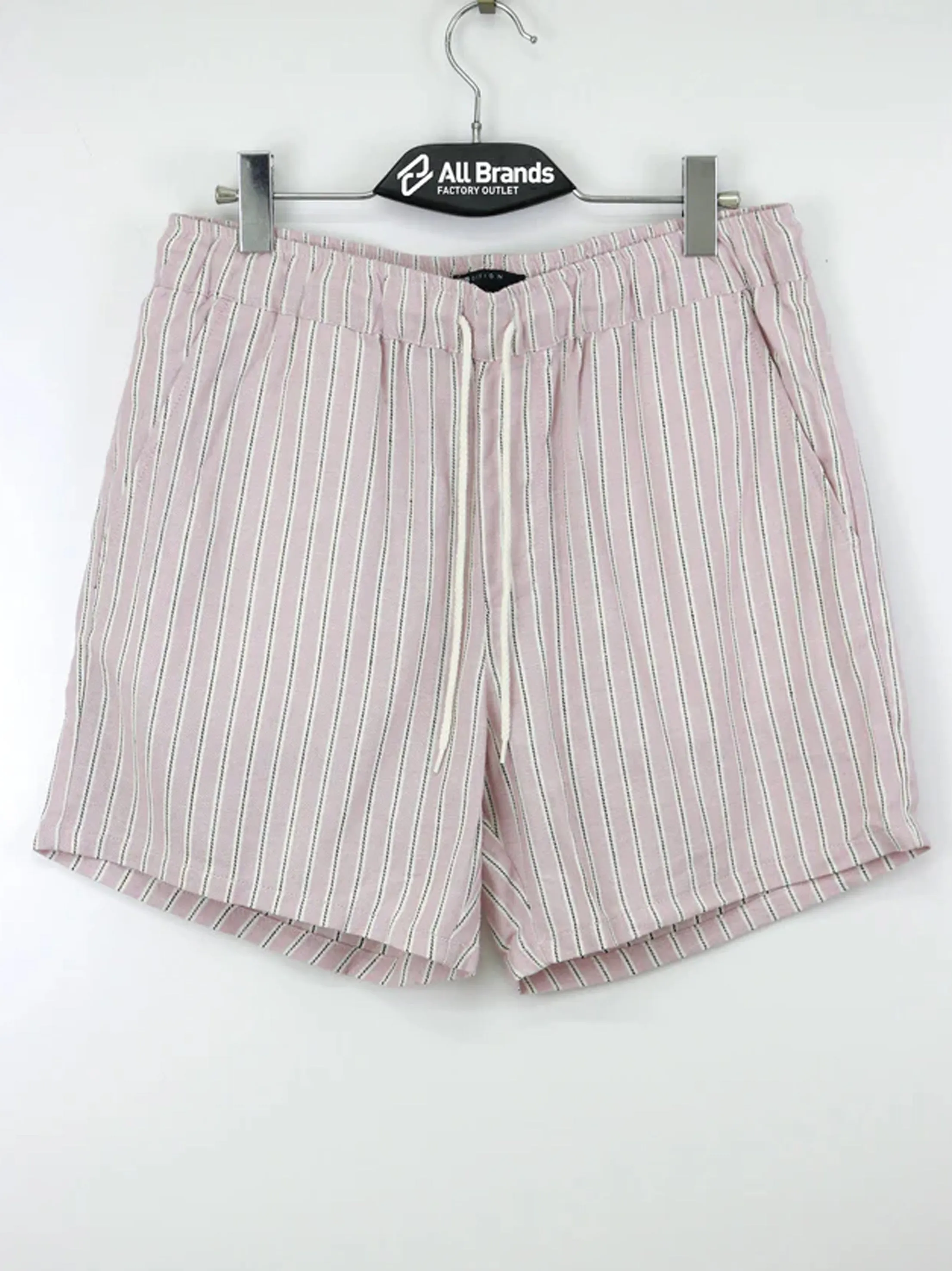 Short rayé pour homme, rose clair