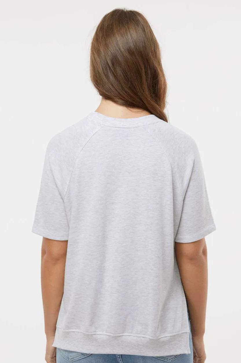 MV Sport Sweat à capuche femme manches courtes en French Terry - Gris cendre