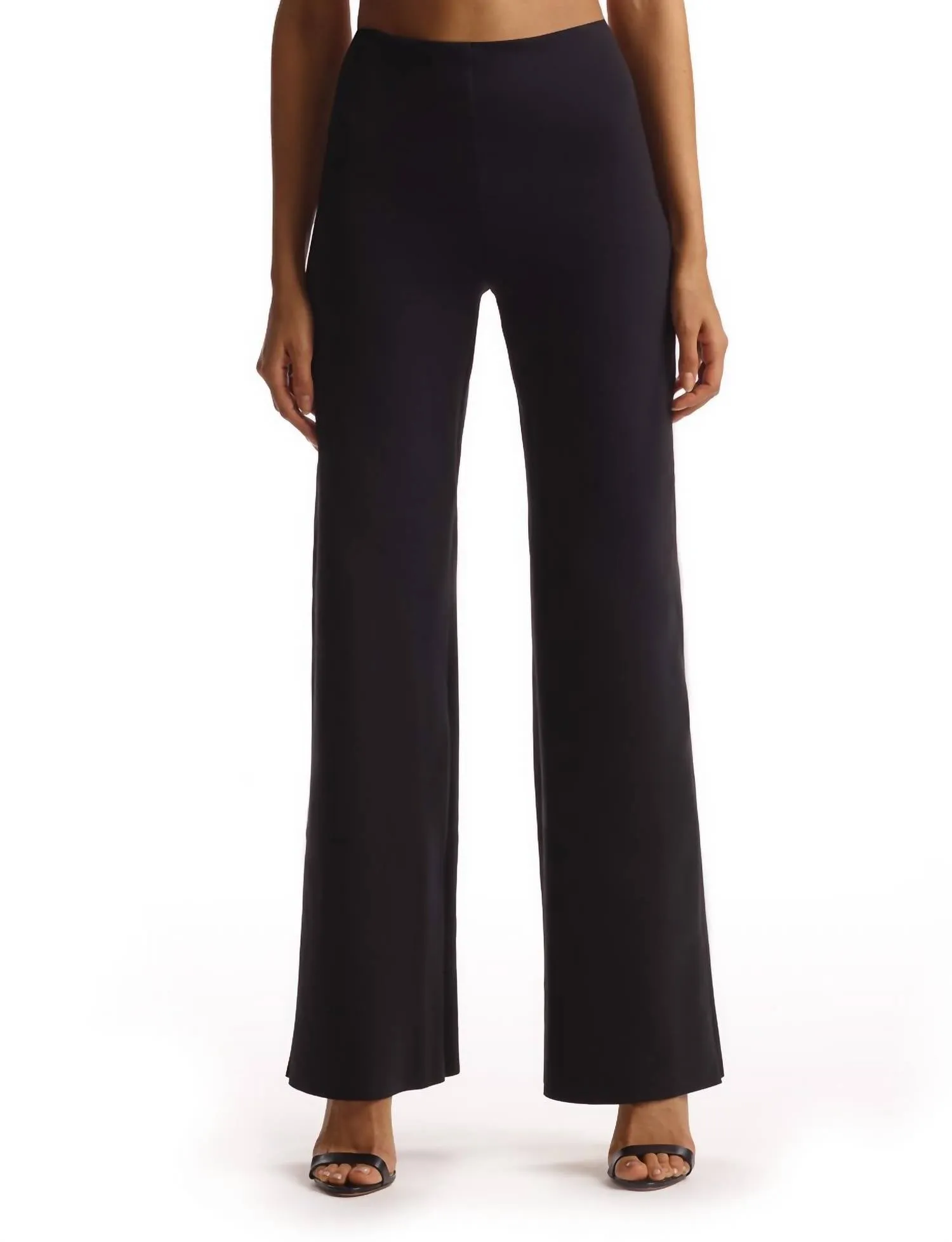 Pantalon large en néoprène noir