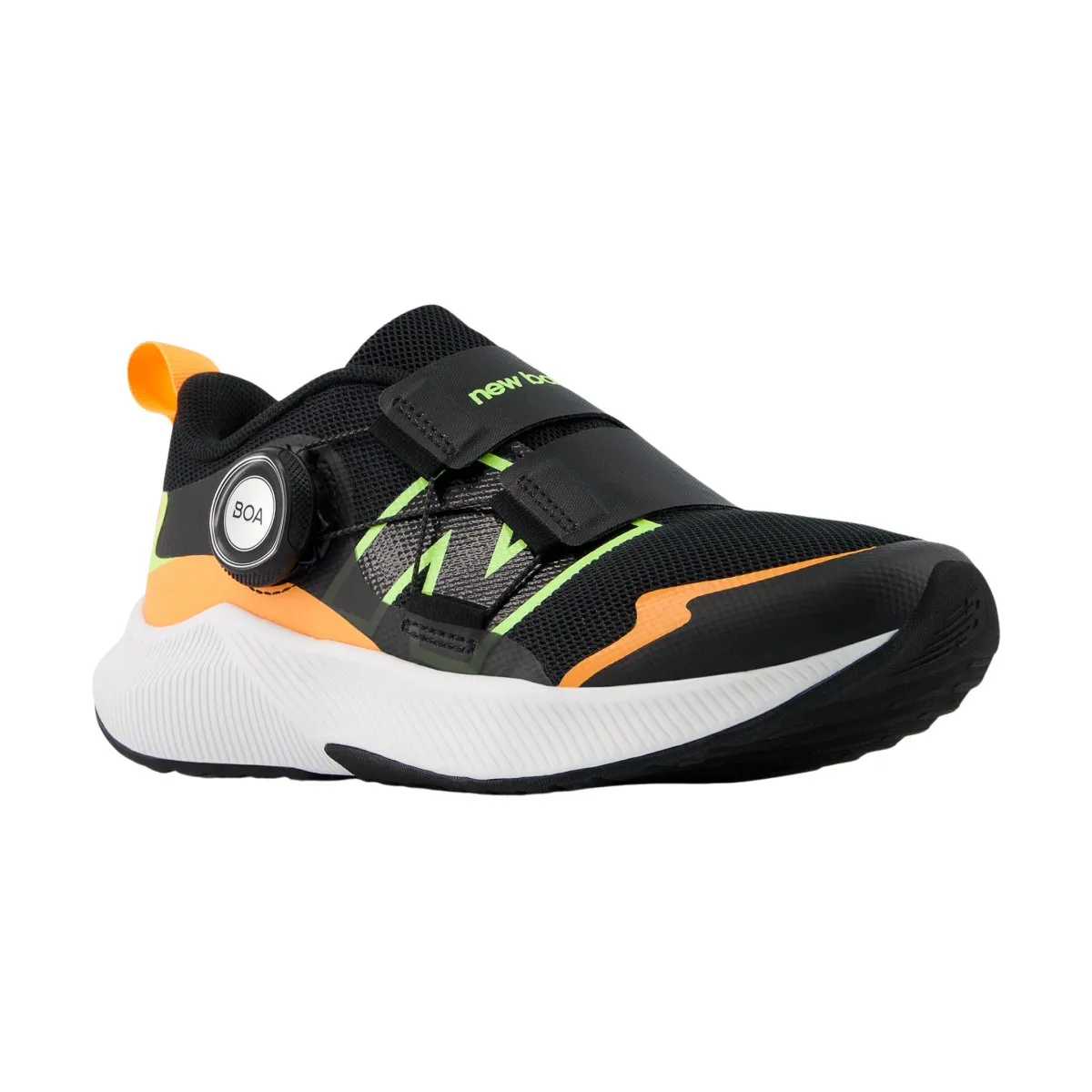New Balance Enfants (Préscolaire) PTRVLBM4 DynaSoft Reveal v4 BOA Noir/Lime Délavé/Mangue Brûlante Chaussures New Balance