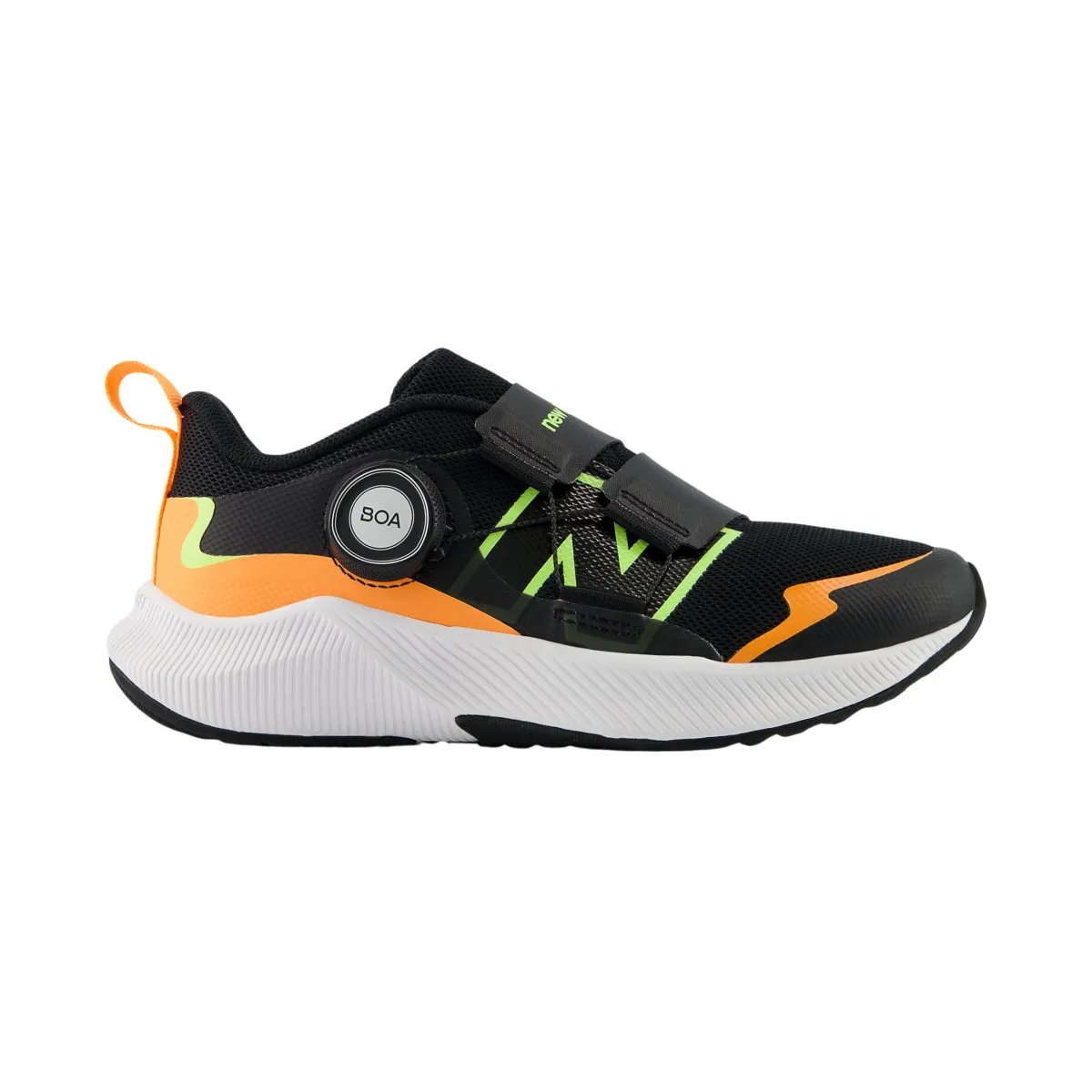 New Balance Enfants (Préscolaire) PTRVLBM4 DynaSoft Reveal v4 BOA Noir/Lime Délavé/Mangue Brûlante Chaussures New Balance
