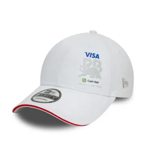New Era Strapback Caps Visa Cash App Racing Bulls Flawless White 9FORTY Adjustable Cap