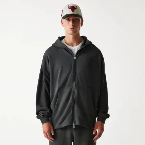 New Era Sweatshirts And Hoodies Chicago Bulls NBA Washed Grey Full Zip Hoodie