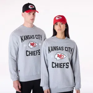 New Era Sweatshirts And Hoodies Kansas City Chiefs NFL Graphic Grey Crew Neck Sweater