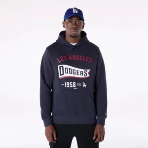 New Era Sweatshirts And Hoodies LA Dodgers MLB Pennant Graphic Navy Pullover Hoodie