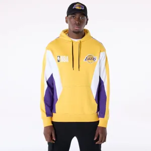 New Era Sweatshirts And Hoodies LA Lakers NBA Graphic Yellow Oversized Pullover Hoodie